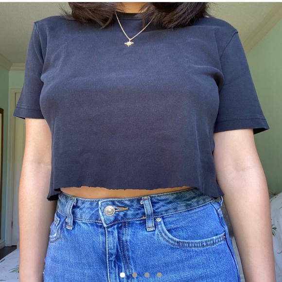💙 Navy blue cropped top 💙 - Picture 1 of 4